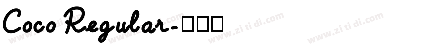 Coco Regular字体转换